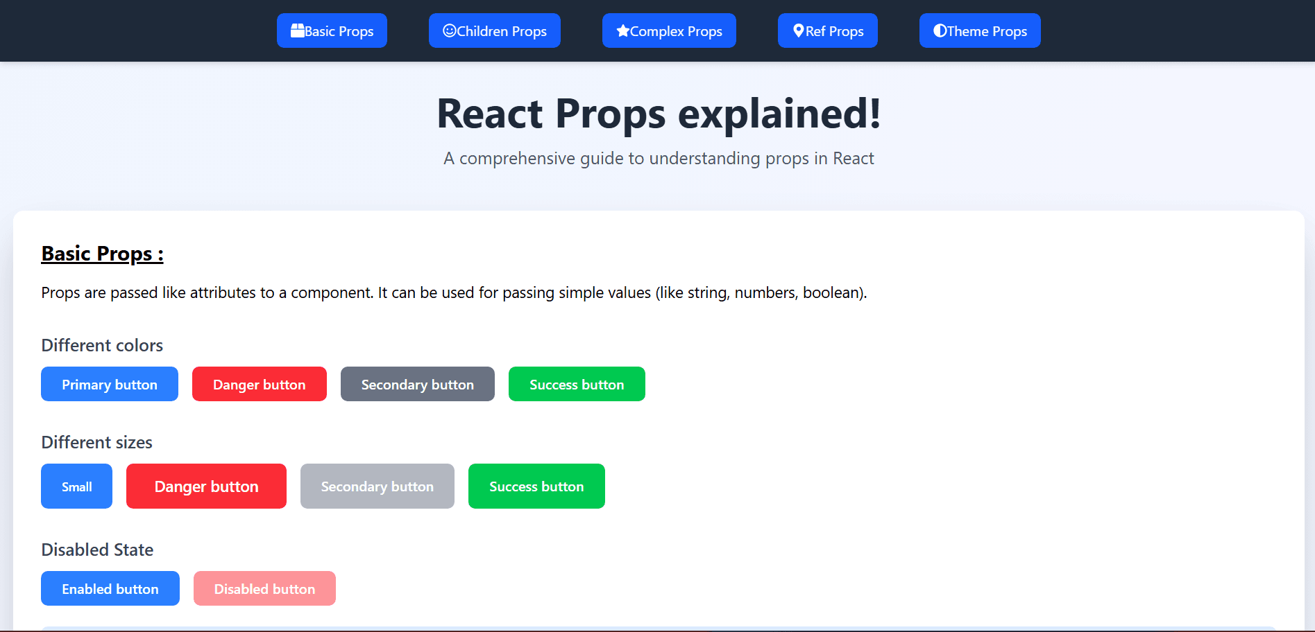 React Props Info